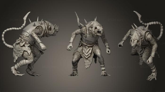 Figurines heroes, monsters and demons (Mors Clan1, STKM_0987) 3D models for cnc